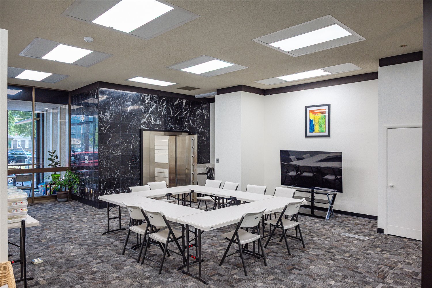 A meeting room at the Spokane Slavic Association's office.