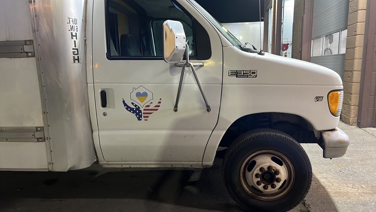 Spokane Slavic Association's box truck, used to pick up and deliver larger donations.