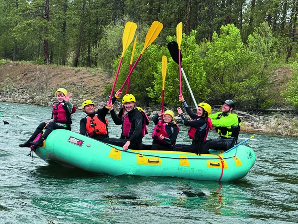 Cultural Integration Program participants whitewater rafting together.